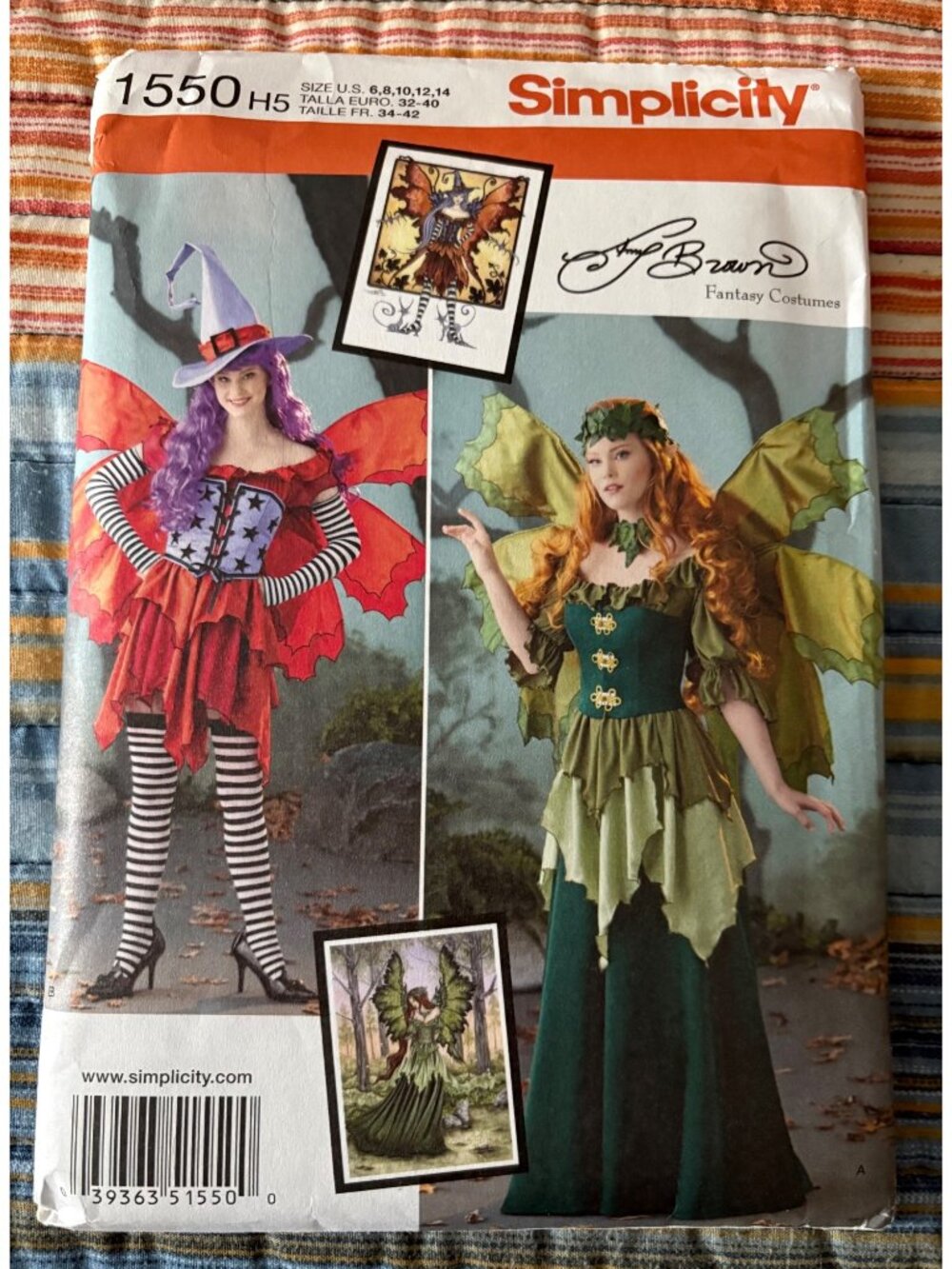 Simplicity 1550 Misses Fairy Fantasy Costumes Sewing Pattern H5 Sizes 6-14 Uncut